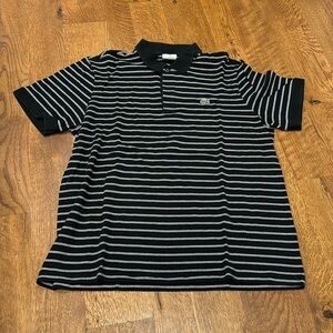 Lacoste Men’s Polo Black and White Size 6